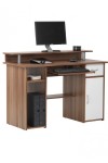 Home Office Desk Walnut Albany Computer Desk AW12362-W by Alphason - enlarged view