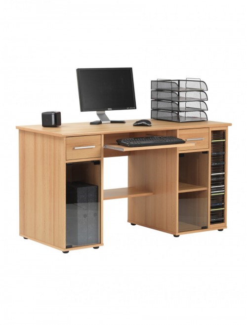 Home Office Desk Beech San Jose Computer Workstation AW12007 by Alphason
