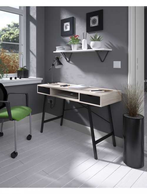 Home Office Desk Oak Effect Coba Home Workstation COBWS-K by Dams