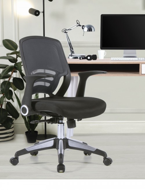 Mesh Office Chair Black Graphite Task Chair BCM/F560/BK by Eliza Tinsley