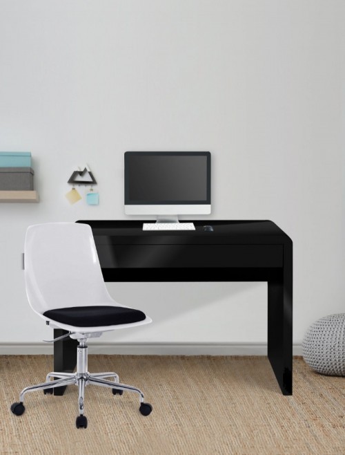 Home Office Desk Black Nordic Home Workstation BDW/F210/BK by Eliza Tinsley