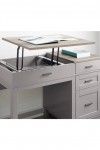 Home Office Desk Grey Carver Lift-Top Computer Desk 9257096COMUK by Dorel - enlarged view