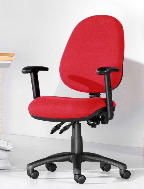 Fabric Office Chair Red Vantage 102 Operator Chair V102-00-R by Dams