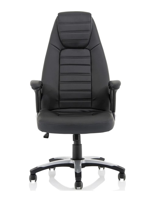 Bonded Leather Office Chair Black Metropolis Executive Chair EX000230 by Dynamic