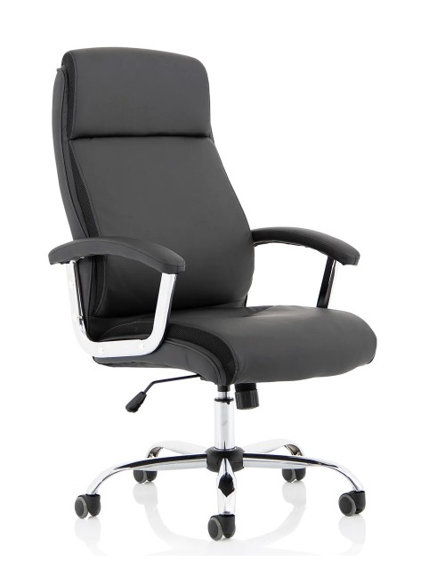 Bonded Leather Office Chair Black Hatley Executive Chair EX000445 by Dynamic