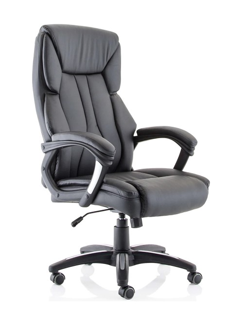 Bonded Leather Office Chair Black Stratford Executive Chair EX000251 by Dynamic
