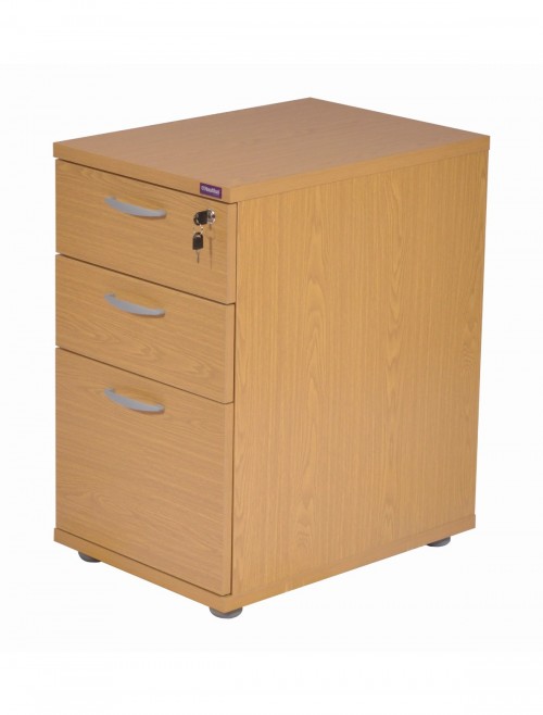 Oak Desk High Pedestal 600mm Deep Aspire Pedestal ET/PED/600/OK