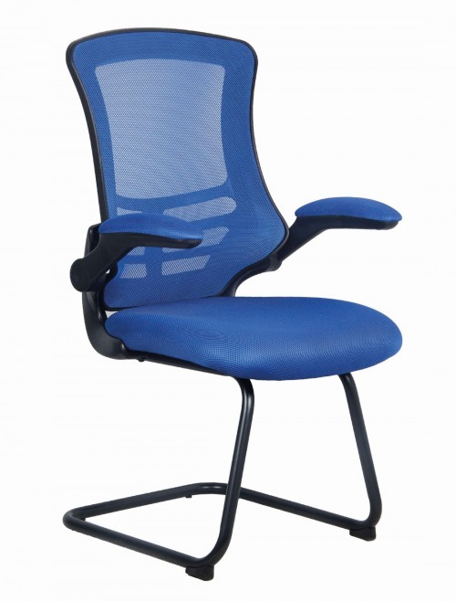 Mesh Visitor Chair Luna Blue Reception Chair BCM/L1302V/BL by Eliza Tinsley
