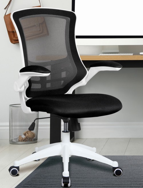 Mesh Office Chair Black Luna Computer Chair BCM/L1302/WH-BK by Eliza Tinsley