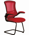 Luna Mesh Visitors Chair with Red Mesh