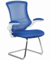 Luna Mesh Visitors Chair with Blue Mesh