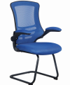 Luna Mesh Visitors Chair with Blue Mesh