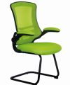 Luna Mesh Visitors Chair with Green Mesh