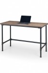 Home Office Desk Mocha Carnegie Pipe Desk CAR501 by Julian Bowen - enlarged view