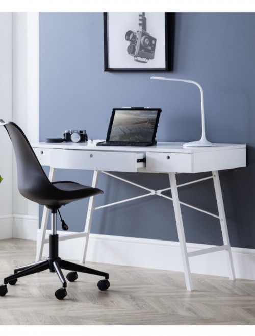 Home Office Desk White Trianon Home Workstation TRI702 by Julian Bowen
