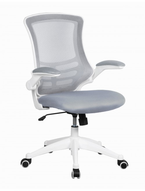 Mesh Office Chair Grey Luna Computer Chair BCM/L1302/WHGY by Eliza Tinsley