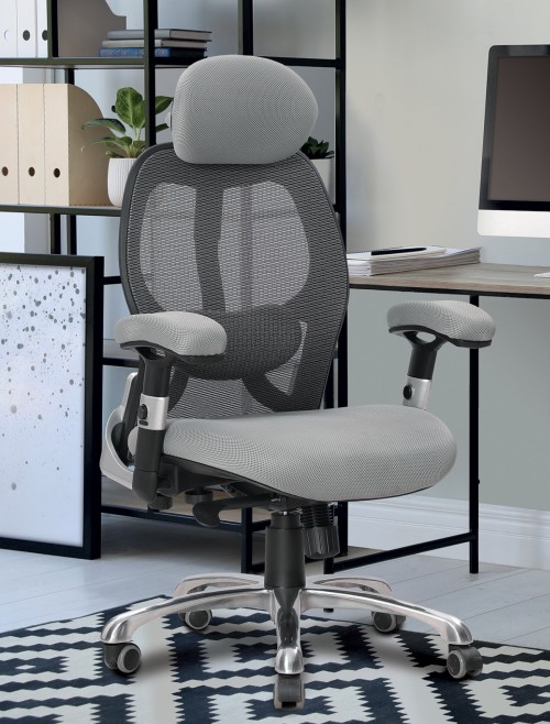 Ergo 24 Hour Chair Luxury Executive Mesh Office Chair Grey DPA/ERGO/GY