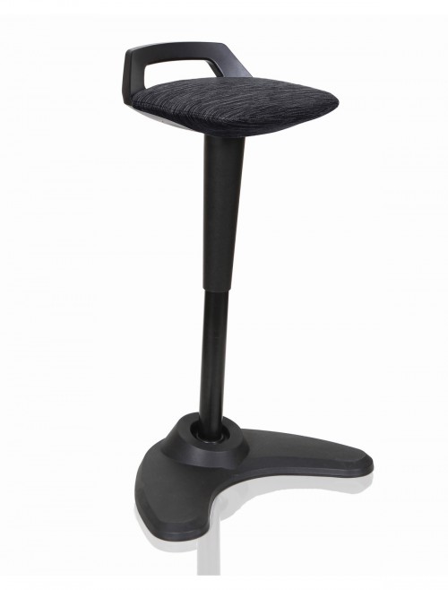 Standing Stool Spry Black Fabric Standing Desk Stool OP000220 by Dynamic