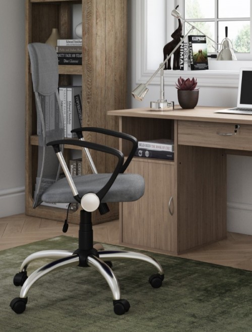Mesh Office Chair Grey Orlando Computer Chair AOC4087GRY by Alphason - enlarged view