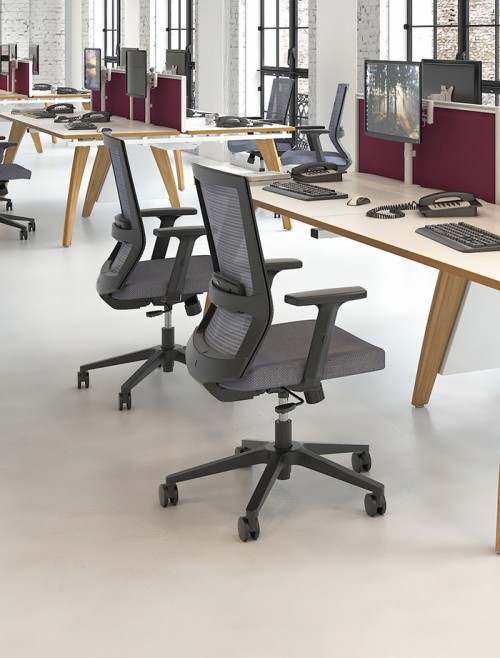 Mesh Office Chair Travis Grey Operator Chair TVS300T1-K by Dams