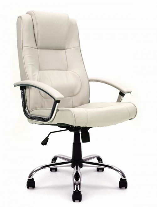 Office Chair Cream Leather Westminster Executive Chair DPA2008ATG/LCM by Eliza Tinsley