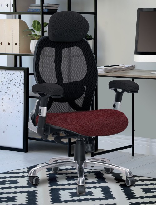 Ergo 24 Hour Chair Luxury Executive Mesh Office Chair Guyana ERGO/YP051/BK