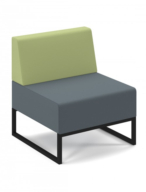 Social Spaces Seating Nera Modular Soft Seating Single Bench NERA-S-B-K-EG-EN by Dams