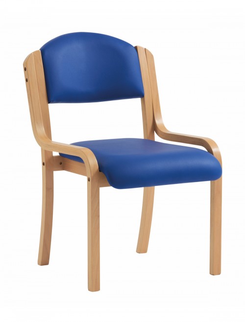 Reception Seating Blue Vinyl Tahara Stackable Chair DPA2070/BE/BLV by Nautilus Eliza Tinsley