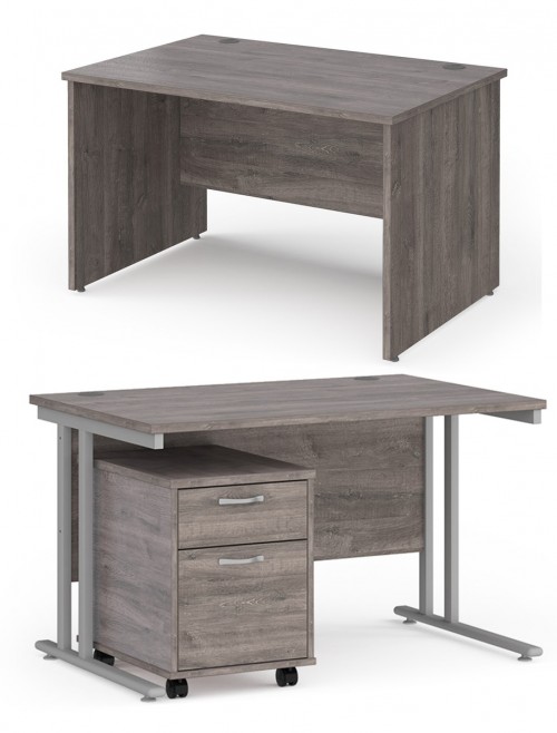 Maestro 25 Grey Oak Office Desks
