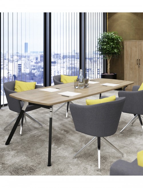 Barcelona Walnut Boardroom Table Anson Executive Conference Table ANS-TBR22-BW by Dams