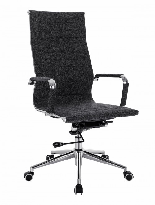 Fabric Office Chair Black and Grey Fleck Aura High Back BCF/9003/BGF by Eliza Tinsley Nautilus