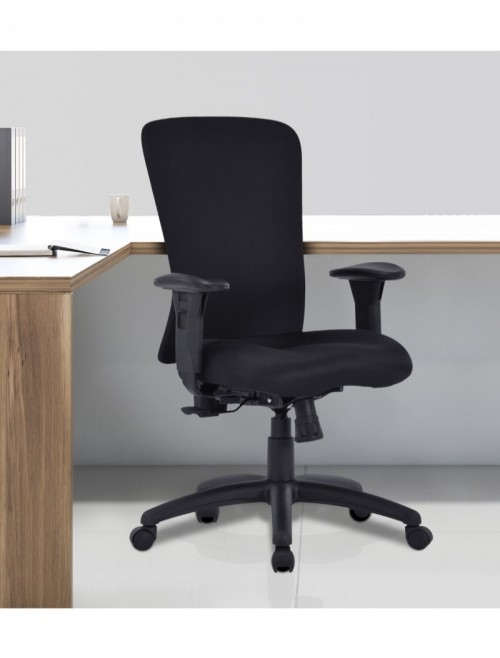Black Office Chair Fortis Heavy Duty Bariatric Task Chair BCF/K360/BK by Eliza Tinsley