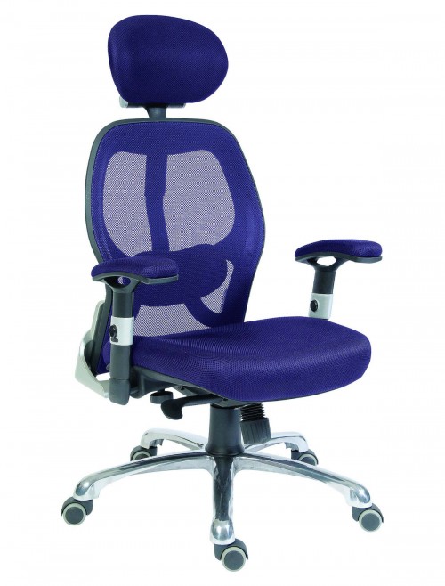 Mesh Office Chair Cobham Blue Executive Chair OA1013BL by Teknik