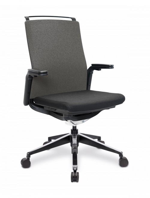 Office Chair Grey Libra High Back Managers Chair BCF/K500/BK-GY by Nautilus