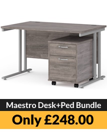 Dams Maestro 1200mm Desk and Pedestal Bundle