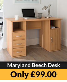 Alphason Maryland Beech Home Office Desk