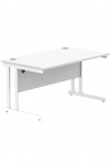 TC Core 1400mm Straight Desk Arctic White and Mobile Pedestal Bundle COREBUNDU1480WHTSV2 - enlarged view