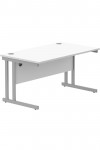 TC Core 1400mm Straight Desk Arctic White and Mobile Pedestal Bundle COREBUNDU1480WHTSV2 - enlarged view
