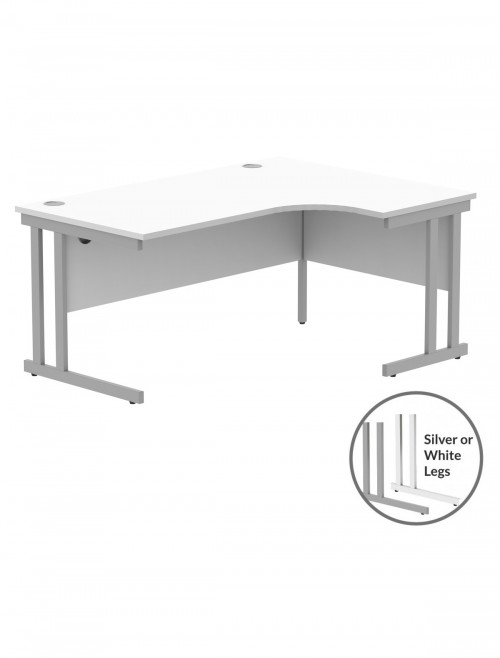 Office Desks Arctic White TC Core 1600mm L Shaped Desk Right Hand CORE1612RHDUWHT