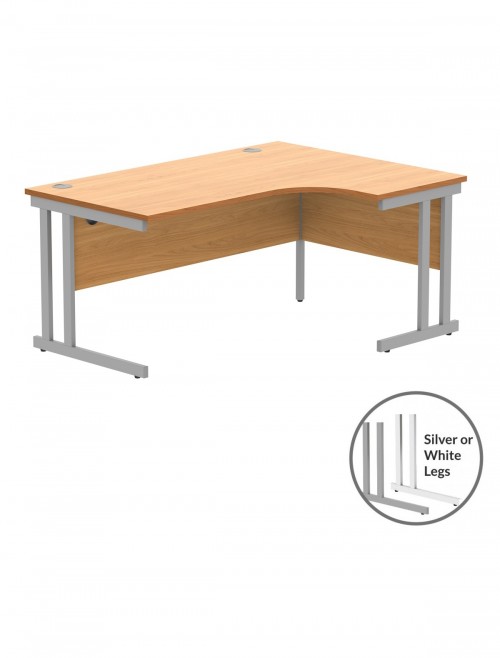 Office Desks Norwegian Beech TC Core 1600mm L Shaped Desk Right Hand CORE1612RHDUBCH