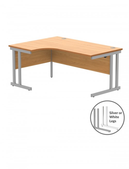 Office Desks Norwegian Beech TC Core 1600mm L Shaped Desk Left Hand CORE1612LHDUBCH