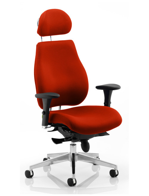 Office Chair Chiro Plus Ultimate Tobasco Orange 24 Hour Ergonomic Chair KCUP0172 by Dynamic