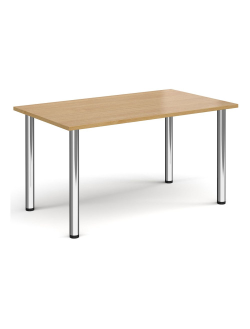 Rectangular Meeting Table Oak 1400mm Wide Table DRL1400-C-O by Dams - enlarged view
