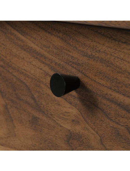 Narrow Bookcase Hampstead Park Walnut Storage Cabinet by Teknik - enlarged view
