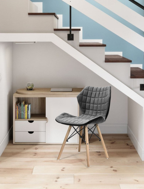 Home Office Desks Pivot Cupboard Desk Sonoma Oak 7700007 by Teknik - enlarged view