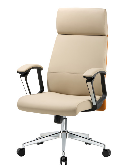 Office Chair Cream London Faux Leather Executive Chair CH-LON-CRM - enlarged view