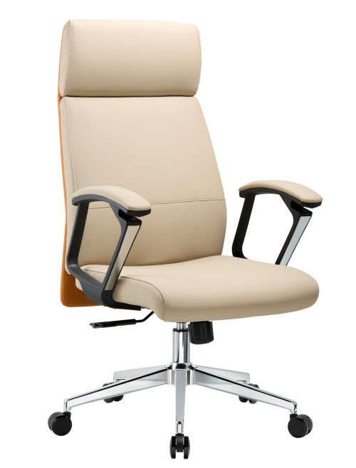 Office Chair Cream London Faux Leather Executive Chair CH-LON-CRM - enlarged view