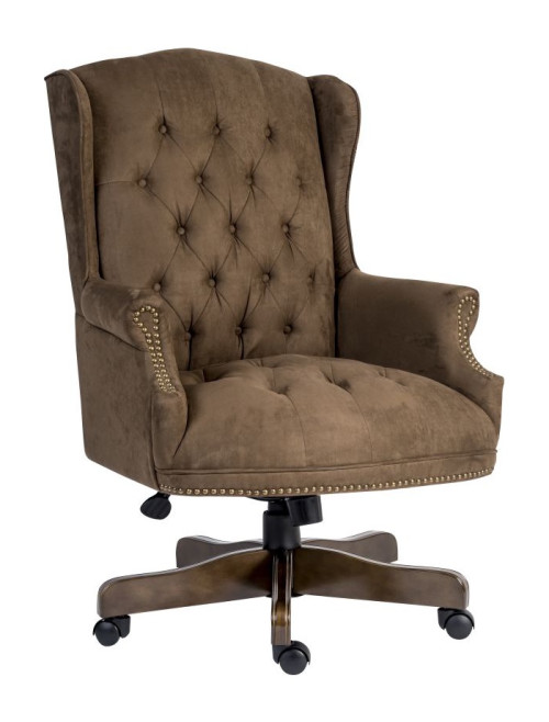 Chairman Super Large Executive Chair Brown Suede Effect 7500