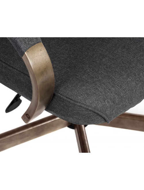 Office Chairs Warwick Grey Fabric Executive Chair 6993 - enlarged view