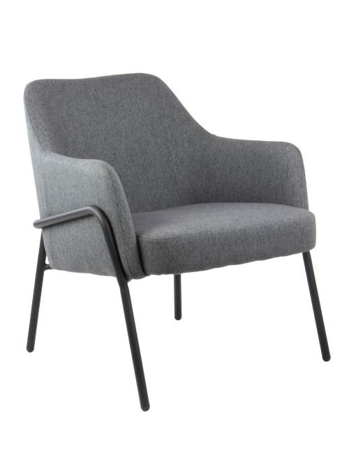 Reception Armchair Corby Dark Grey Reception Lounge Chair COR01-DG - enlarged view
